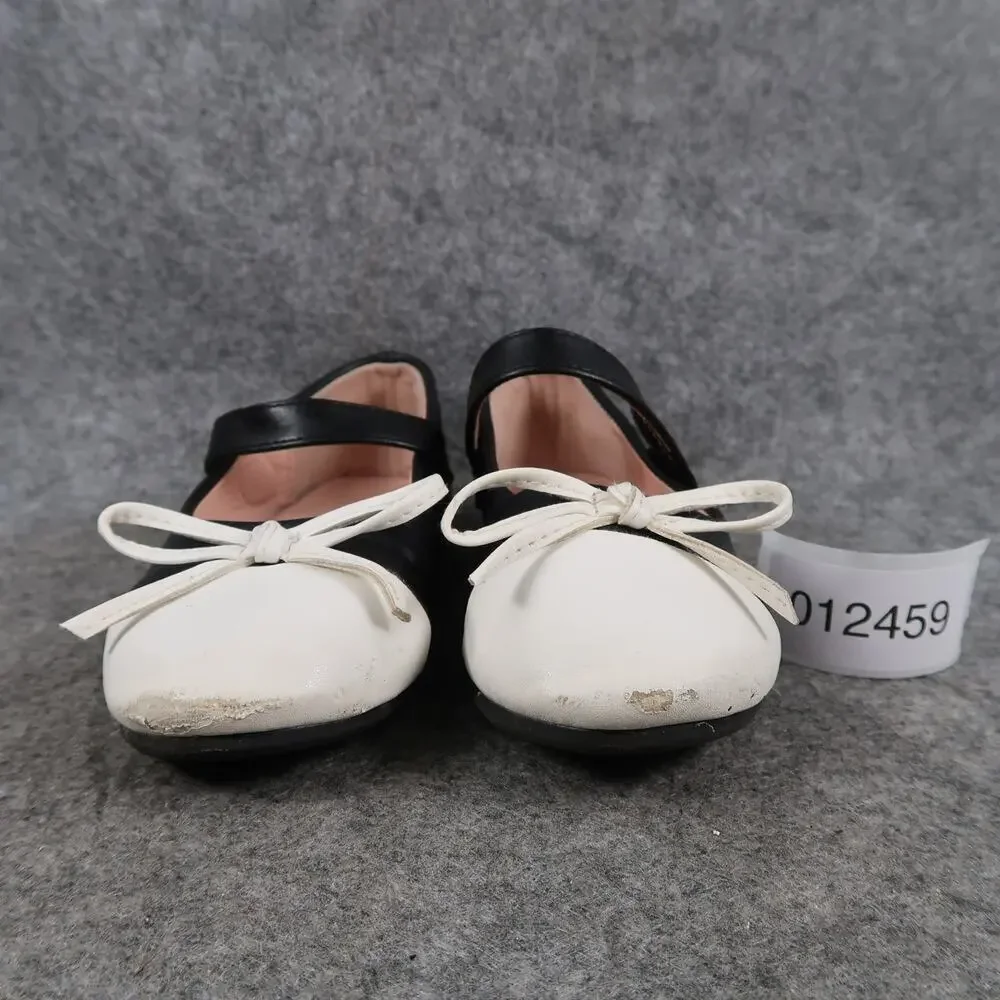 Casual Shoes Toddler 10 Mary Jane Ballet Flats Color Block Black White Bow Kids